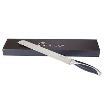 MAIRICO Ultra Sharp Premium 10-inch Stainless Steel Serrated Bread Knife